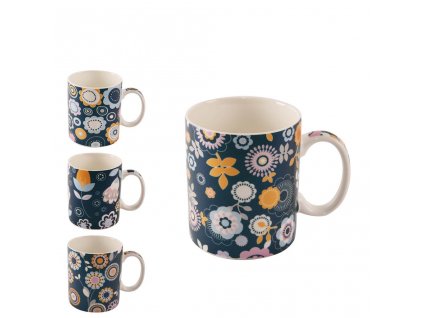 Porcelánový hrnek s ouškem Flowers, objem 0,47 l