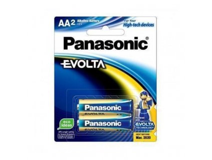 Baterie alkalická Panasonic Evolta AA, LR06, blistr 2ks
