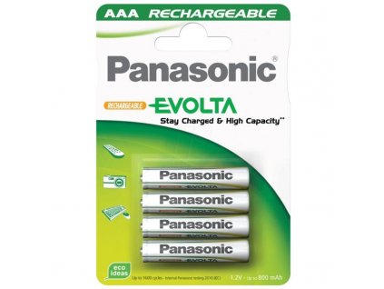 Baterie nabíjecí Panasonic Evolta AAA, 750 mAh, Ni-MH, blistr 4ks