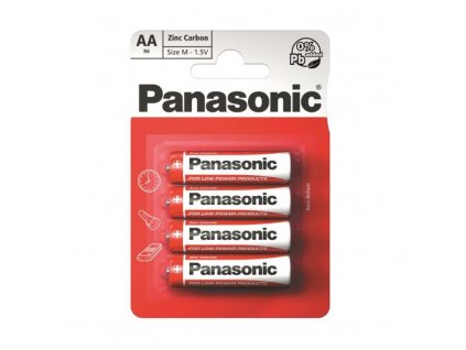 Baterie zinkouhlíková Panasonic AA, R06, blistr 4ks