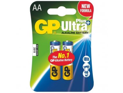 Baterie alkalická GP Ultra Plus AA, LR06, blistr 2ks