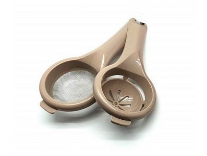 Plastová sada oddělovač žloutků a minisítko Banquet CULINARIA 14cm béžová
