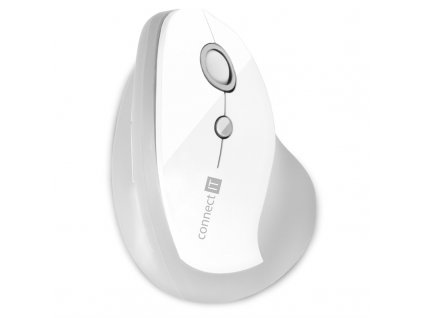Myš Connect IT vertikální, ergonomická / optická/ 6 tlačítek/ 1600DPI - bílá