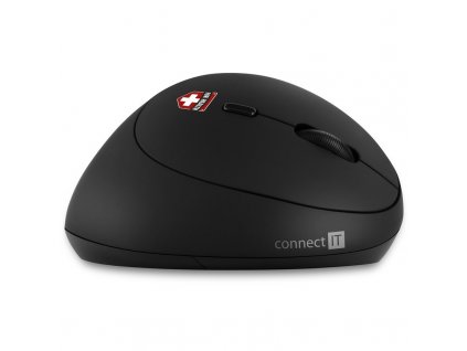 Myš Connect IT vertikální, ergonomická pro ženy / optická / 6 tlačítek / 1600dpi - černá