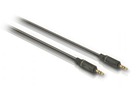 Kabel Philips Jack 3,5mm, propojovací, 1,5 m - černý