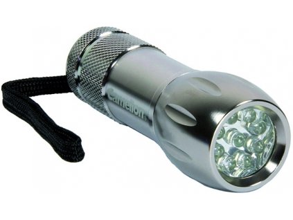 Svítilna Camelion CT40044, kovová, 9x LED, mix barev (černá, stříbrná)
