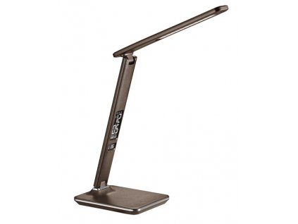 Stolní LED lampička Solight WO45-H s displejem, volba teploty světla, 9W - hnědá