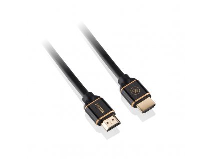 Kabel GoGEN HDMI 2.0, 1m, pozlacený, opletený, High speed, s ethernetem černý