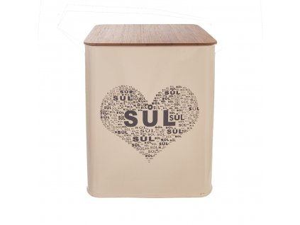 Plechová dóza Srdce Sůl 11,5 x 11,5 cm