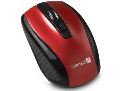 Myš Connect IT CI-1224 / optická / 4 tlačítka / 1600dpi - červená