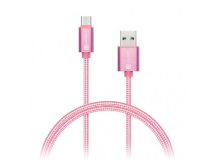 Kabel Connect IT Wirez Premium USB/USB-C, 1m - růžový/zlatý