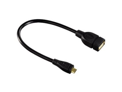 Kabel Hama USB/micro USB, OTG - černý