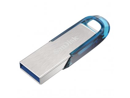Flash USB Sandisk Ultra Flair 128GB USB 3.0 - stříbrný/modrý
