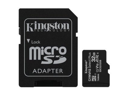 Paměťová karta Kingston Canvas Select Plus MicroSDHC 32GB UHS-I U1 (100R/10W) + adapter