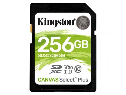 Paměťová karta Kingston Canvas Select Plus SDXC 256GB UHS-I U3 (100R/85W)