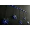 Vločky s LED VL-619, 5 vloček na závěsné tyči