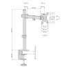 Držák Connect IT SingleArm Basic na 1 monitor 13" až 32", nosnost 8 kg - černý