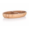 Dřevěná miska dělená BRILLANTE Bamboo 24 x 13,5 cm