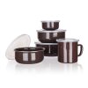 BANQUET Hrnek smaltovaný GRANITE Dark Brown 10,5 x 10 cm
