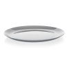 Skleněný mělký talíř kulatý ARC Carine 27 cm šedý