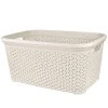 Prádelní koš RATAN 50 l krémový