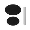 Černé samolepky na dózy oválné 16 ks