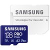 Paměťová karta Samsung Micro SDXC PRO Plus 128GB UHS-I U3 (180R/130W + SD adapter