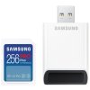 Paměťová karta Samsung SDXC PRO+ 256GB UHS-I U3 (180R/130W) + USB adaptér