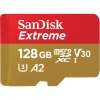 Paměťová karta SanDisk Micro SDXC Extreme 128GB UHS-I U3 (190R/90W) + adaptér