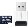 Paměťová karta Samsung Micro SDXC PRO Ultimate 256GB UHS-I U3 (200R/130W) + USB adaptér