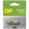 Baterie alkalická GP Super AAA (LR03), 4 ks