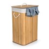 Koš na prádlo G21 72 l, bambusový s bílým košem