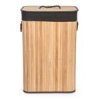 Koš na prádlo G21 72 l, bambusový s hnědým košem