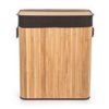 Koš na prádlo G21 105 l s rozdělovačem, bambusový s hnědým košem