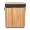 Koš na prádlo G21 105 l s rozdělovačem, bambusový s hnědým košem