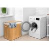 Koš na prádlo G21 150 l s rozdělovači, bambusový s bílým košem