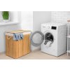 Koš na prádlo G21 150 l s rozdělovači, bambusový s bílým košem