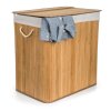 Koš na prádlo G21 150 l s rozdělovači, bambusový s bílým košem
