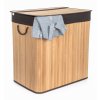 Koš na prádlo G21 150 l s rozdělovači, bambusový s hnědým košem