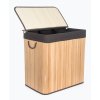 Koš na prádlo G21 150 l s rozdělovači, bambusový s hnědým košem