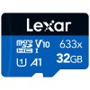 Paměťová karta Lexar 633x microSDHC 32GB UHS-I, (100R/20W) C10 A1 V10 U1