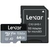 Paměťová karta Lexar 1066x microSDXC 64GB UHS-I, (160R/70W) C10 A2 V30 U3 + adaptér