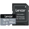 Paměťová karta Lexar 1066x microSDXC 512GB UHS-I, (160R/120W) C10 A2 V30 U3 + adaptér