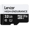 Paměťová karta Lexar High-Endurance microSDHC 32GB UHS-I, (100R/30W) C10 A1 V10 U1