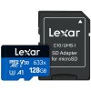 Paměťová karta Lexar 633x microSDXC 128GB UHS-I (100R/45W) C10 A1 V30 U3 + adaptér