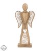 Dřevěný anděl Orion vločky 45,5 cm