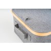 Úložný box G21 40 x 30 x 15 cm, bambusový s víkem, šedý
