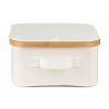 Úložný box G21 30 x 30 x 15 cm, bambusový s víkem, béžový