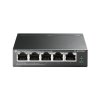 Switch TP-Link TL-SG1005LP 5x GLAN, 4xPoE+, 41W, dosah 250m, kov, černý