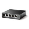 Switch TP-Link TL-SG1005LP 5x GLAN, 4xPoE+, 41W, dosah 250m, kov, černý